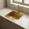 Pure.Sink Luxion Gold sink 36x40 cm undermount, flush mount, and surface mount PLX3640-60
